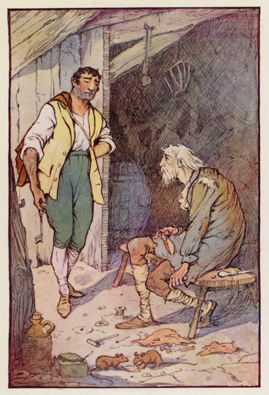 Ilustração para Um Conto de Duas Cidades de Charles Dickens (litografia a cores) de F. M. B. Blaikie