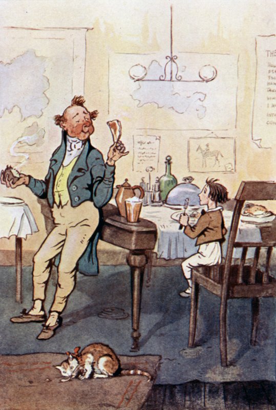 Ilustração para David Copperfield (cor litho) de F. M. B. Blaikie