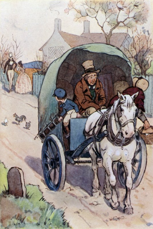 Ilustração para David Copperfield (cor litho) de F. M. B. Blaikie