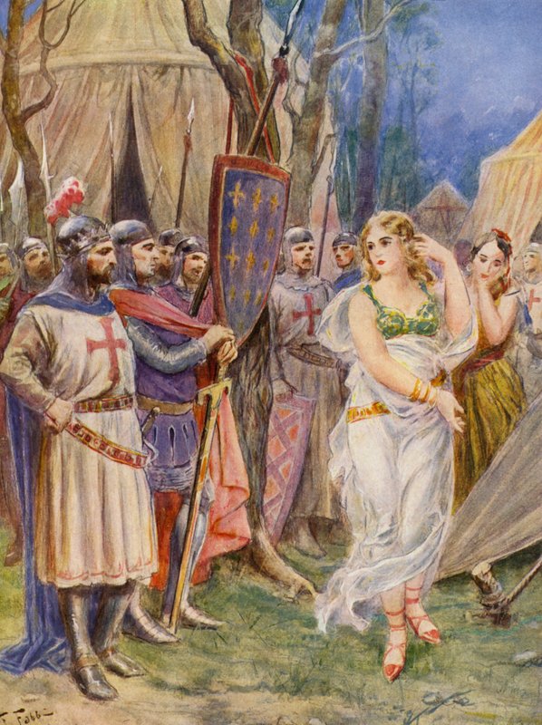 La Gerusalemme Liberata de Torquato Tasso: Canto IV, estrofe 28 (litografia a cores) de Fabio Fabbi