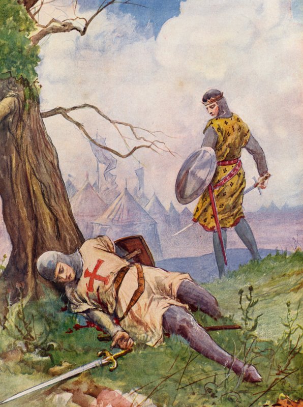 La Gerusalemme Liberata de Torquato Tasso: Canto V, estrofe 31 (litografia a cores) de Fabio Fabbi
