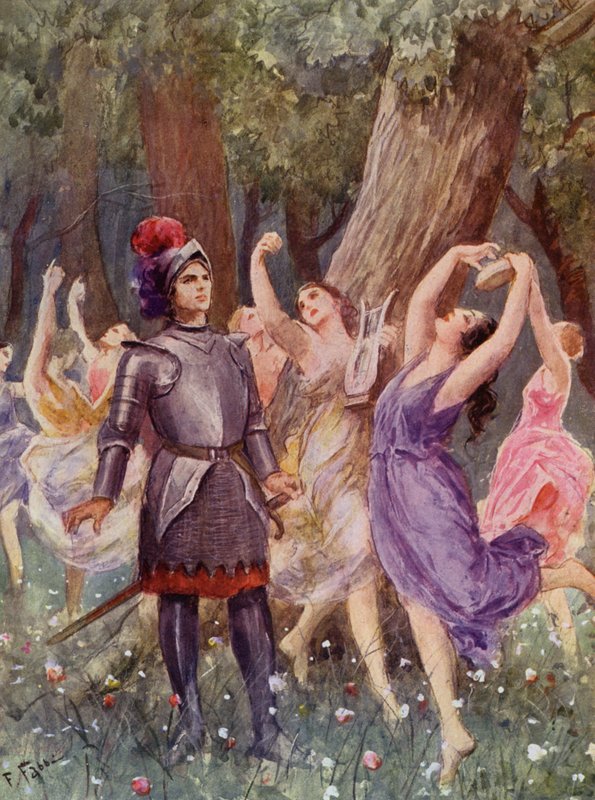 La Gerusalemme Liberata de Torquato Tasso: Canto XVIII, estrofe 28 (litografia a cores) de Fabio Fabbi