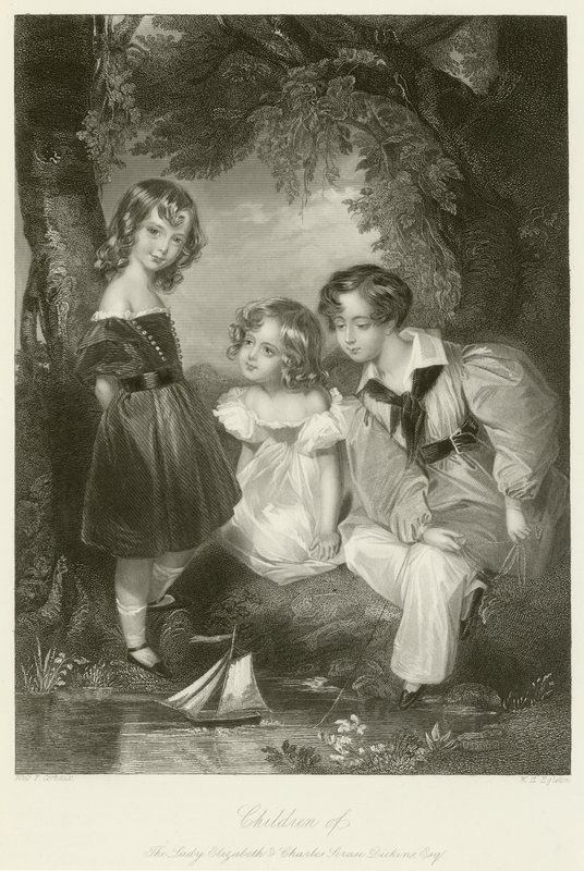 Filhos da Senhora Elizabeth e Charles Scrase Dickens de Fanny Corbaux