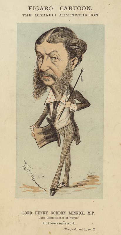 Lorde Henry Gordon-Lennox, político conservador britânico e ministro do governo na administração de Benjamin Disraeli (cor litho) de Faustin (b.1847)