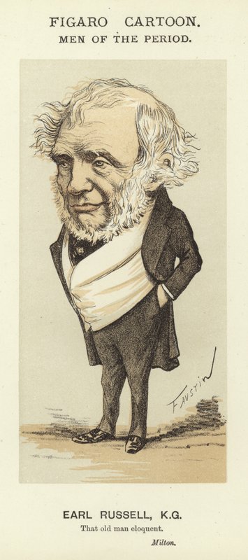 Caricatura de Earl Russell de Faustin