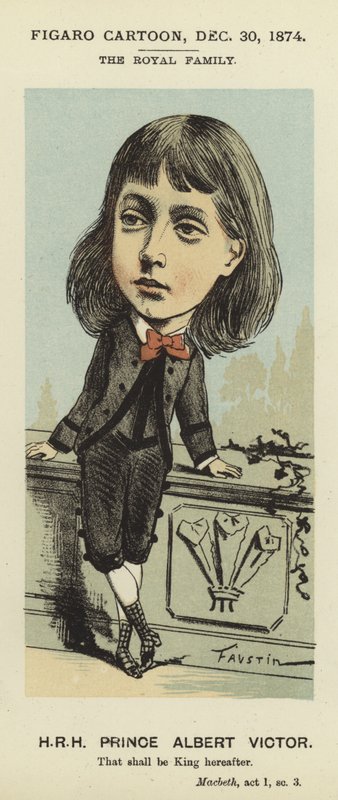 Caricatura do Príncipe Albert Victor de Faustin