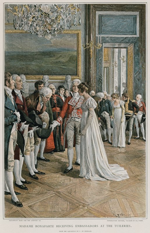 Madame Bonaparte recebe embaixadores nas Tulherias de Felicien baron de Myrbach Rheinfeld