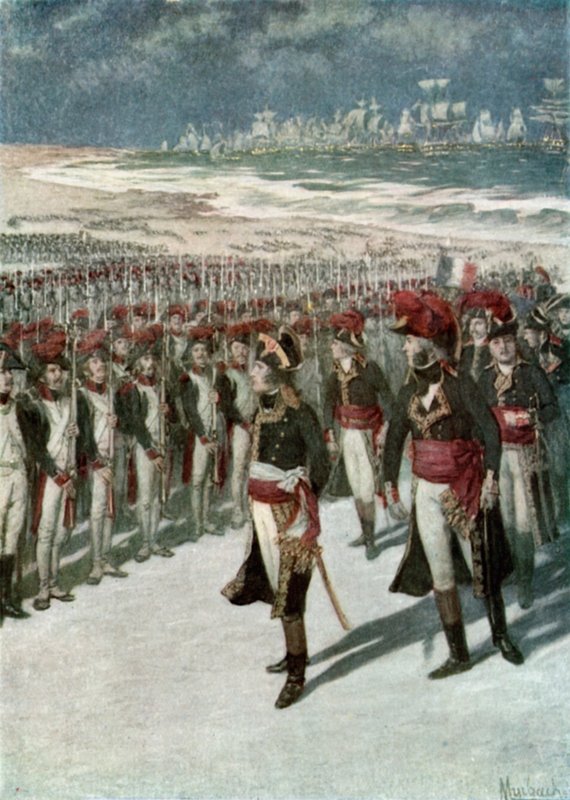 Napoleão revendo as tropas em Boulogne de Felicien baron de Myrbach Rheinfeld