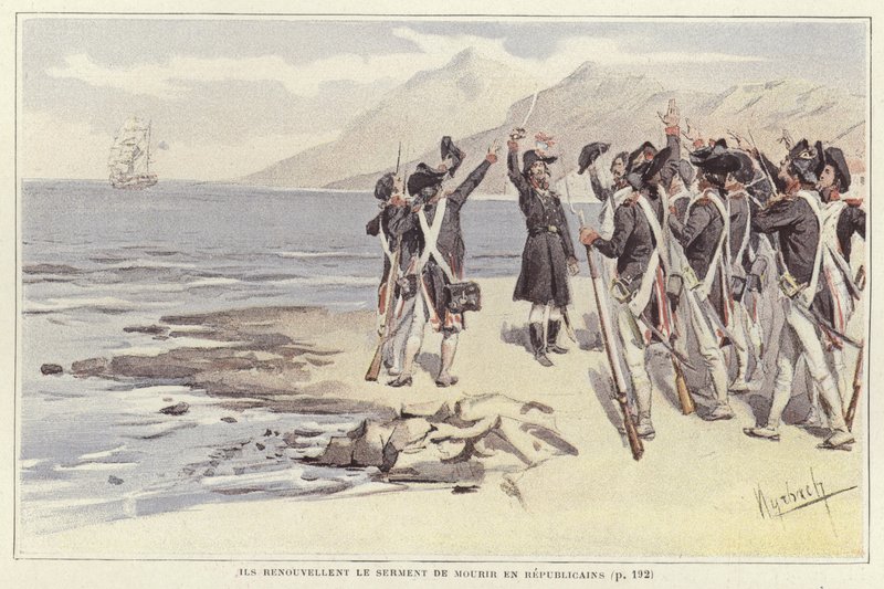 Soldados renovando seu juramento de morrer republicanos de Felicien baron de Myrbach Rheinfeld