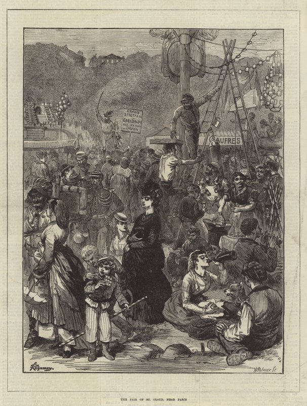 A feira de St Cloud, perto de Paris de Felix Regamey