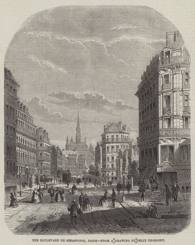 O Boulevard de Sebastopol, Paris de Felix Thorigny