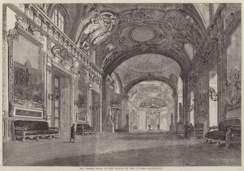 A Sala do Trono do Palácio do Luxemburgo de Felix Thorigny