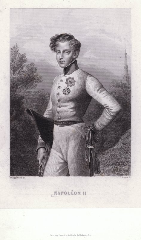Napoleão Francisco José Carlos Bonaparte, filho do Imperador Napoleão I da França (gravura) de Felix (after) Philippoteaux