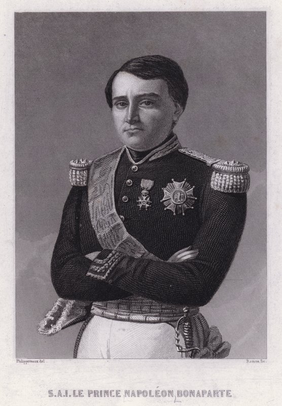 Príncipe Napoleão Bonaparte, filho de Jerônimo, Rei de Vestefália, irmão mais novo do Imperador Napoleão I (gravura) de Felix (after) Philippoteaux