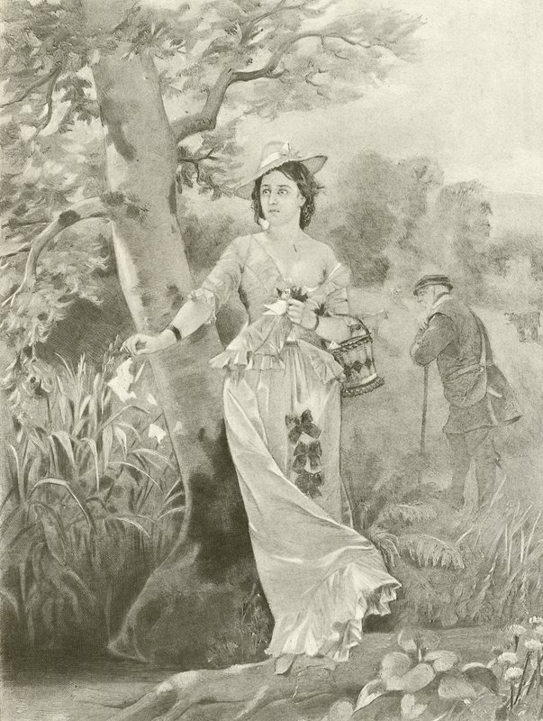 A reclamação de um amante. Poemas (gravura) de Felix Octavius Carr Darley