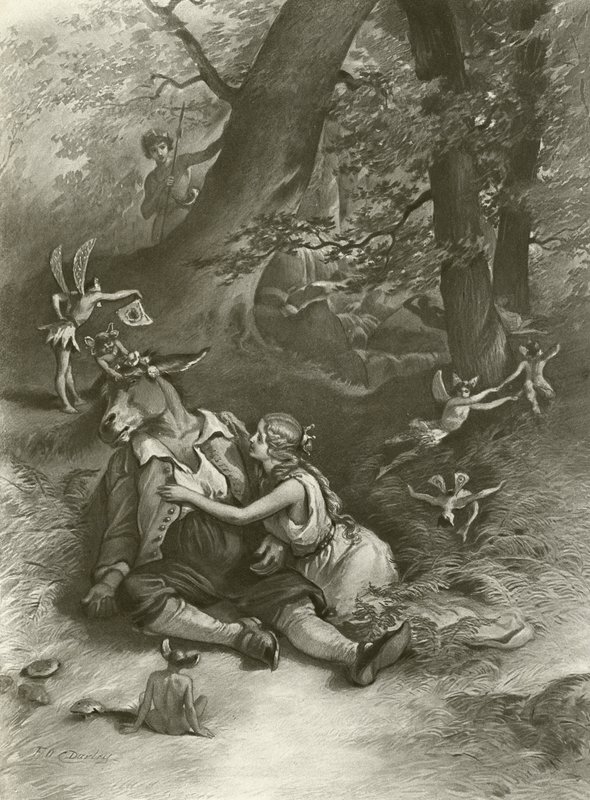 Sonho de uma noite de verão. Ato IV, Cena I (gravura) de Felix Octavius Carr Darley