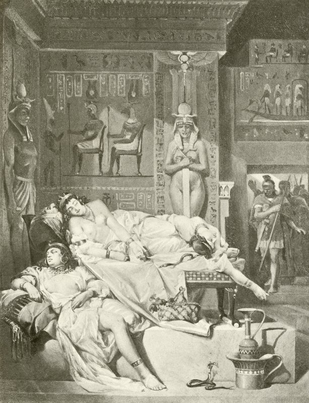 Antônio e Cleópatra. Act-V, Cena II (gravura) de Felix Octavius Carr Darley