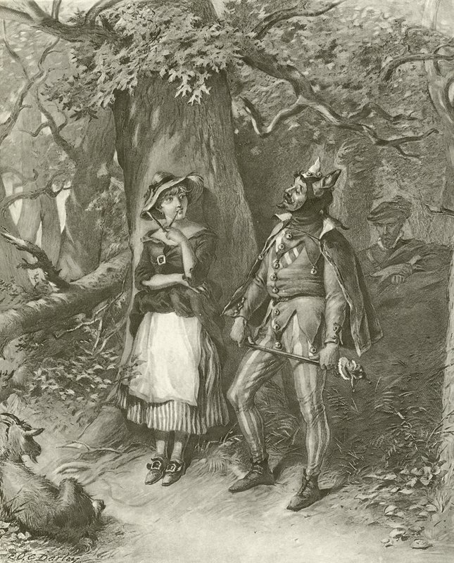 Como você gosta. Ato III, Cena III (gravura) de Felix Octavius Carr Darley