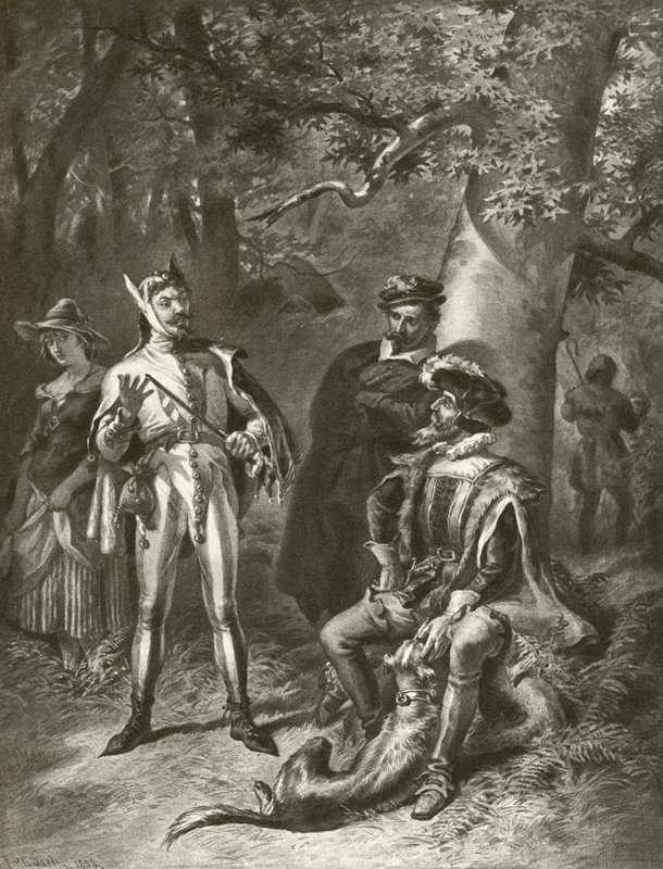 Como você gosta. Ato V-Cena IV (gravura) de Felix Octavius Carr Darley