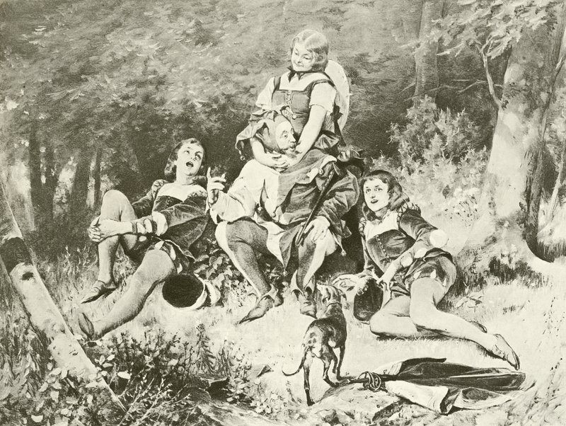 Como você gosta. Ato V, Cena III (gravura) de Felix Octavius Carr Darley