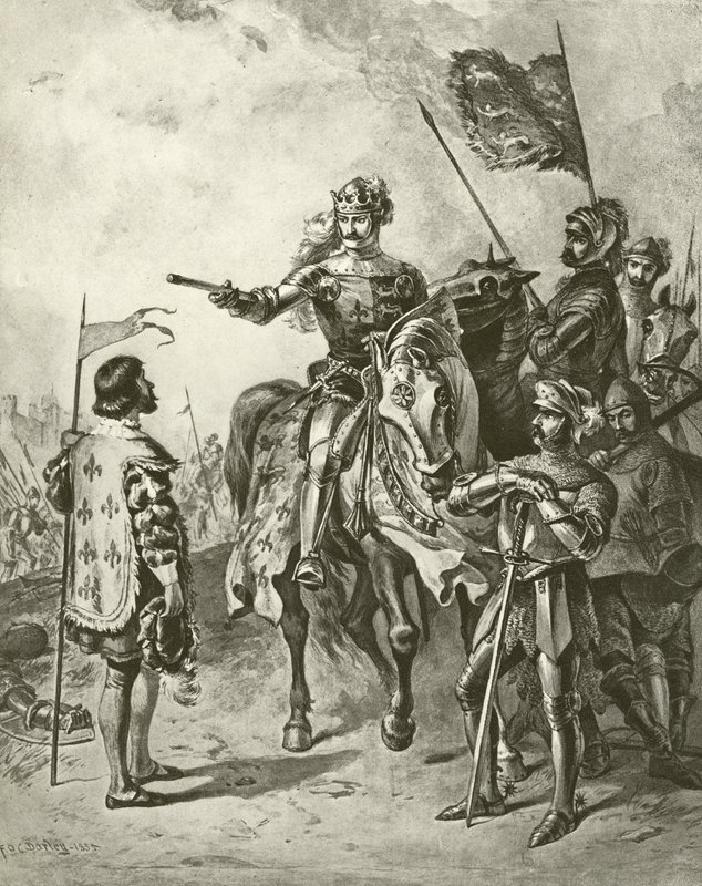 Rei Henrique Quinto V. Ato IV, Cena VII (gravura) de Felix Octavius Carr Darley