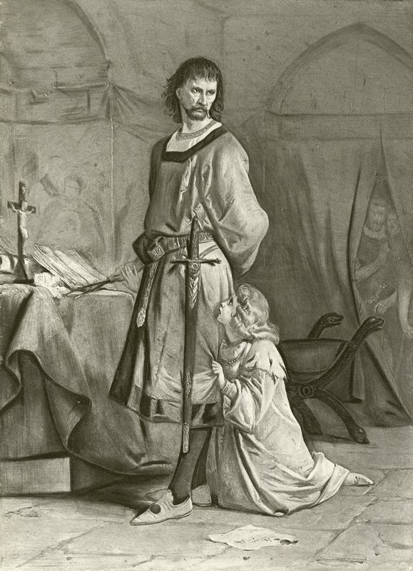 Rei João Ato IV, Cena I (gravura) de Felix Octavius Carr Darley
