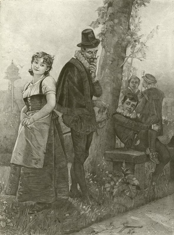O trabalho do amor é perdido. Ato I, Cena II (gravura) de Felix Octavius Carr Darley