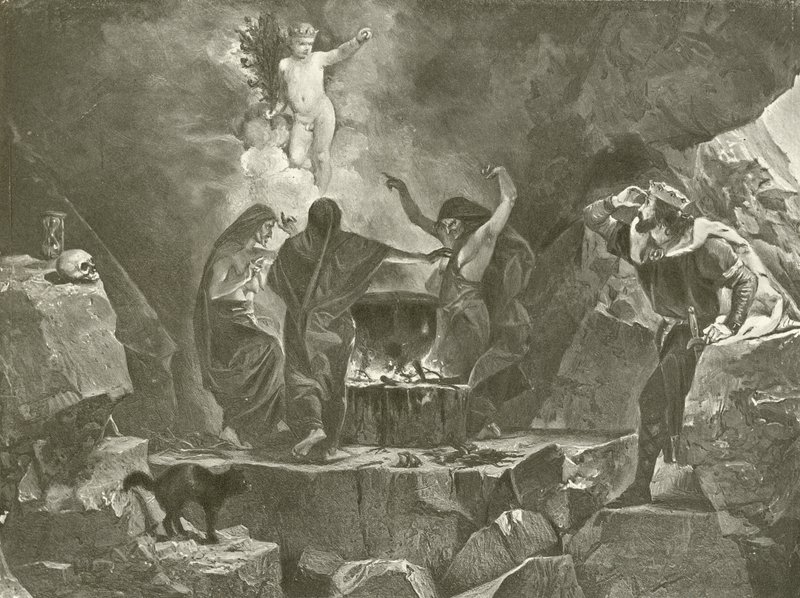 Macbeth. Ato IV, Cena I (gravura) de Felix Octavius Carr Darley
