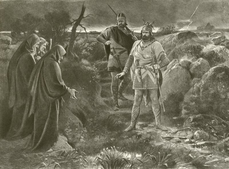 Macbeth. Ato I, Cena III (gravura) de Felix Octavius Carr Darley