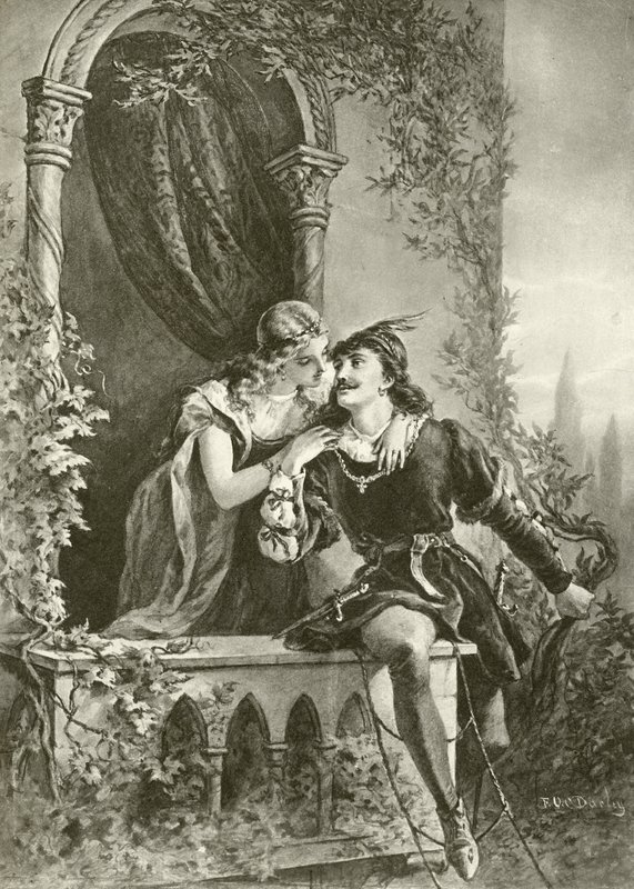 Romeu e Julieta. Ato III-Cena V (gravura) de Felix Octavius Carr Darley
