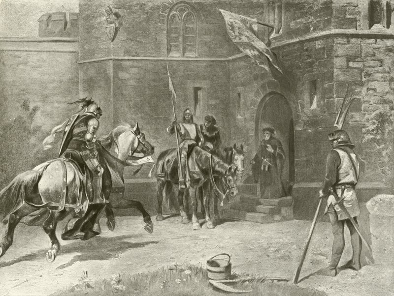 Segunda parte, rei Henrique IV. Ato I, Cena I (gravura) de Felix Octavius Carr Darley