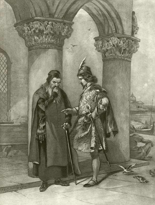 O mercador de Veneza. Ato I, Cena III (gravura) de Felix Octavius Carr Darley