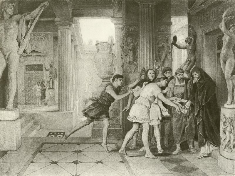Timão de Atenas. Ato III, Cena IV (gravura) de Felix Octavius Carr Darley