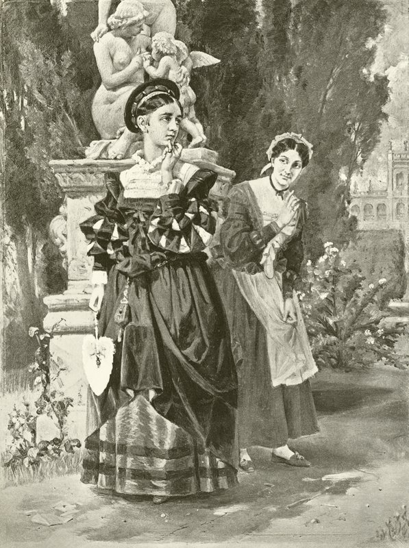 Dois cavalheiros de Verona. Ato I, Cena II (gravura) de Felix Octavius Carr Darley