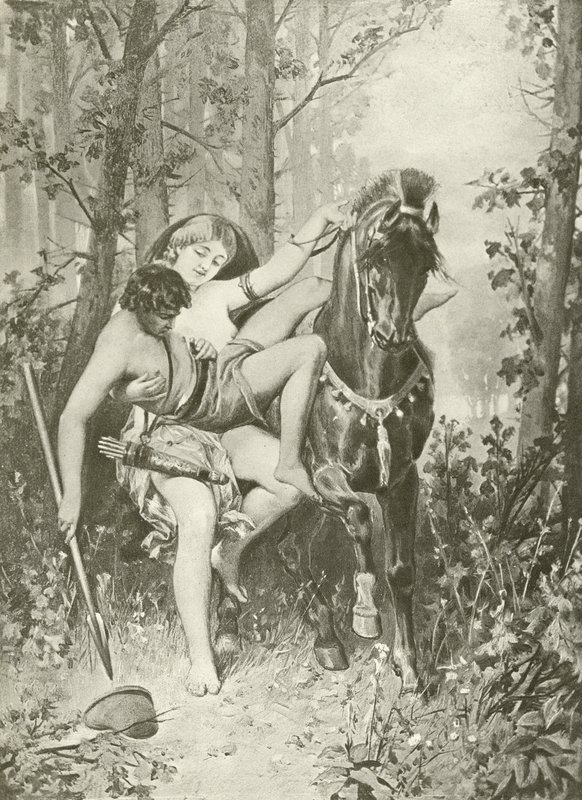 Vênus e Adonis. Poemas (gravura) de Felix Octavius Carr Darley