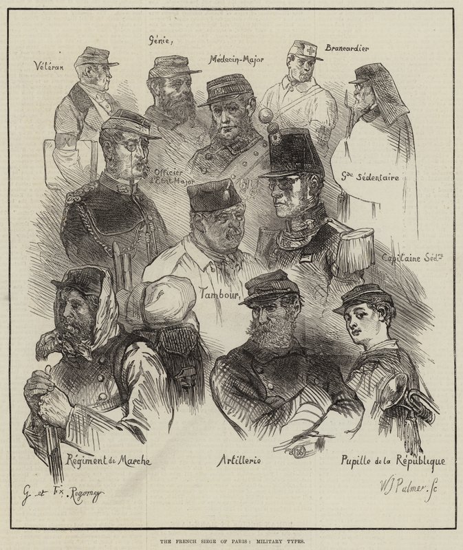 O Cerco Francês de Paris, Tipos Militares de Felix Regamey