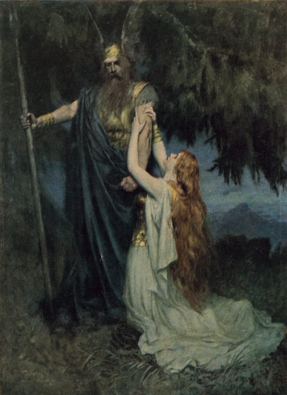 Brunnhilde se ajoelhou a seus pés de Ferdinand Lecke