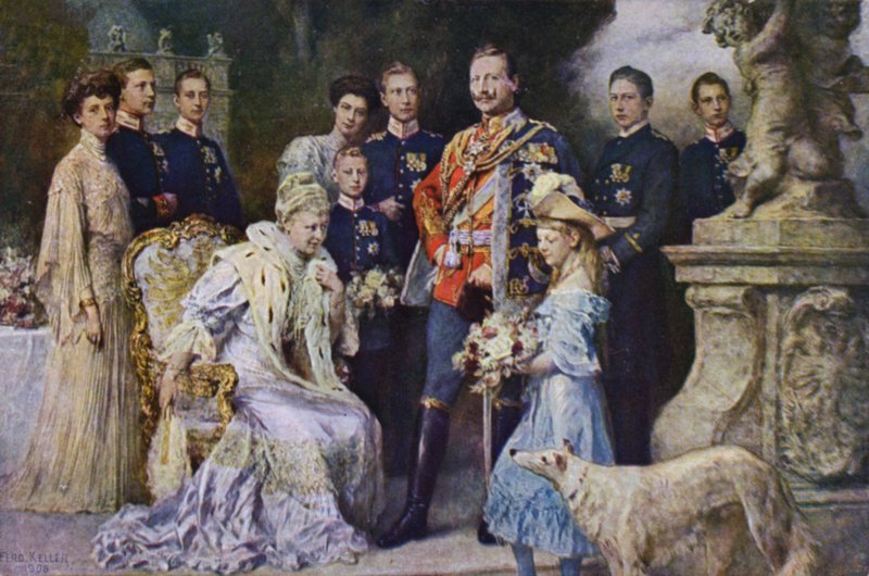 Kaiser Wilhelm II e a Família Imperial Alemã de Ferdinand (after) Keller