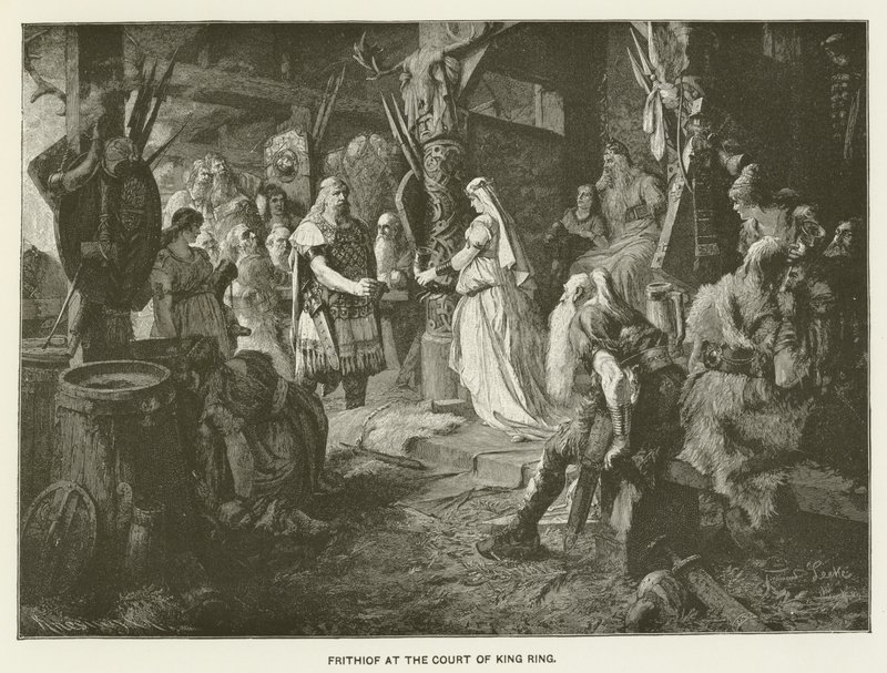 Frithiof na corte do rei Anel de Ferdinand Leeke