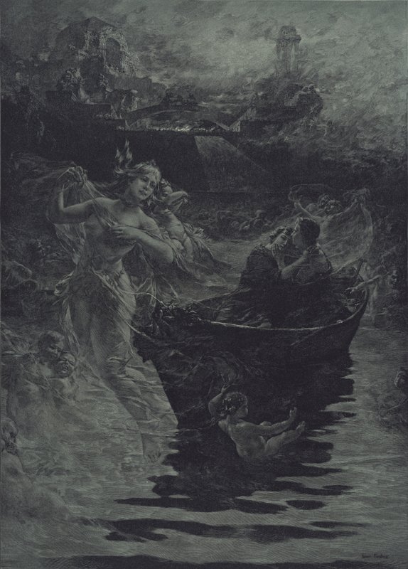 Ein Traum (Um Sonho) (gravura) de Ferdinand Pacher