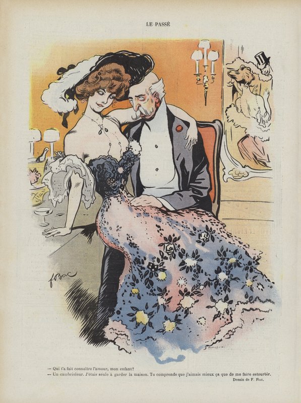 Ilustração para Le Rire (cor litho) de Ferdinand Sigismund Bac