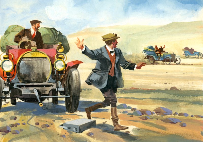 Corrida de dez mil milhas (guache sobre papel) de Ferdinando Tacconi