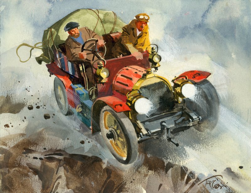 Corrida de dez mil milhas (guache sobre papel) de Ferdinando Tacconi