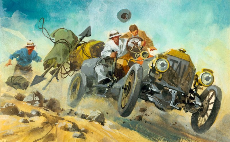 Corrida de dez mil milhas (guache sobre papel) de Ferdinando Tacconi