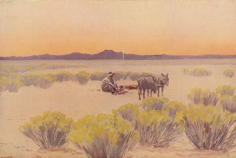 Arizona afterglow (litografia a cores) de Fernand Lungren