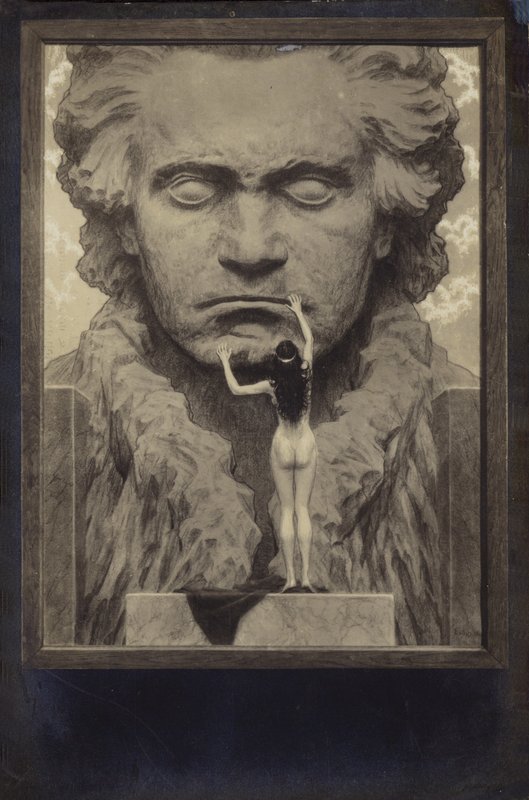 Ludwig van Beethoven, compositor e pianista alemão (1770-1827) (gravura) de Fidus
