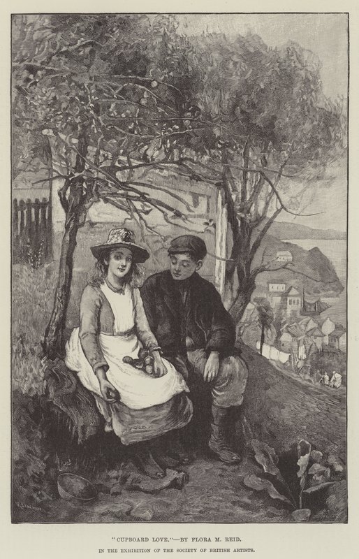 Cupboard Love, na Exposição da Sociedade de Artistas Britânicos de Flora Macdonald Reid