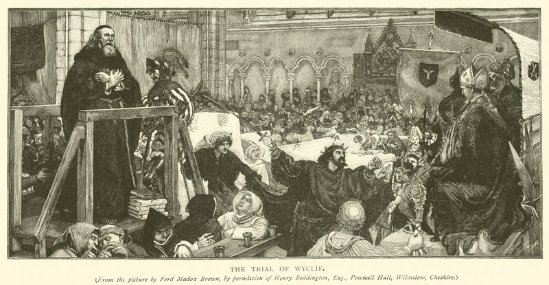 O julgamento de Wyclif de Ford Madox Brown