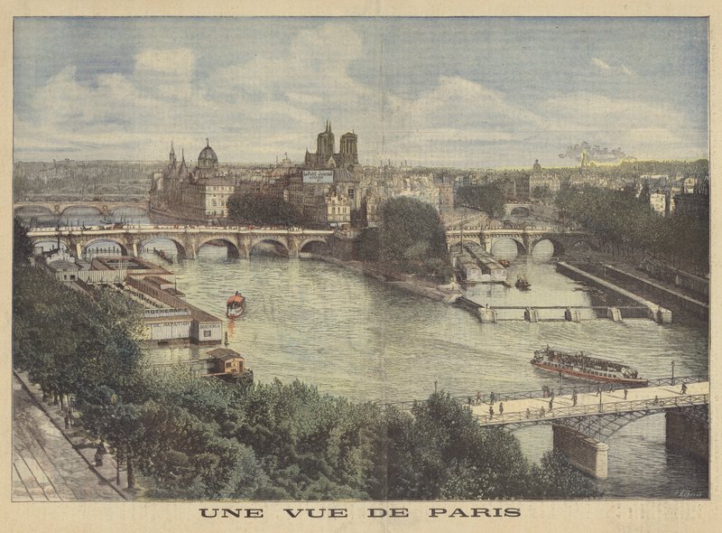 Uma vista de paris de Fortune Louis Meaulle