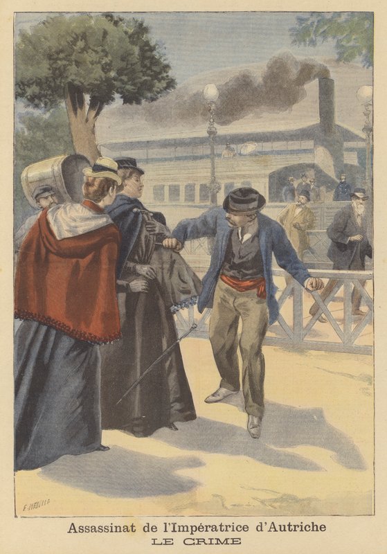 Assassinato da Imperatriz Elisabeth da Áustria de Fortune Louis Meaulle